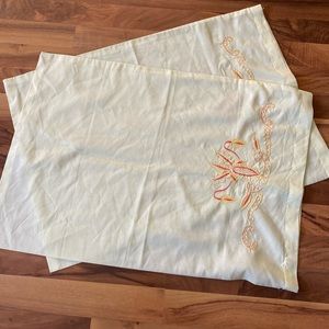 Vintage yellow pillow cover